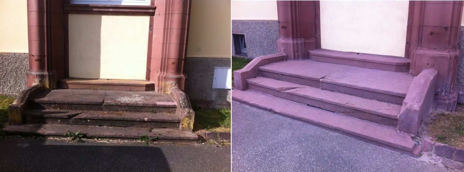 escalier en grès